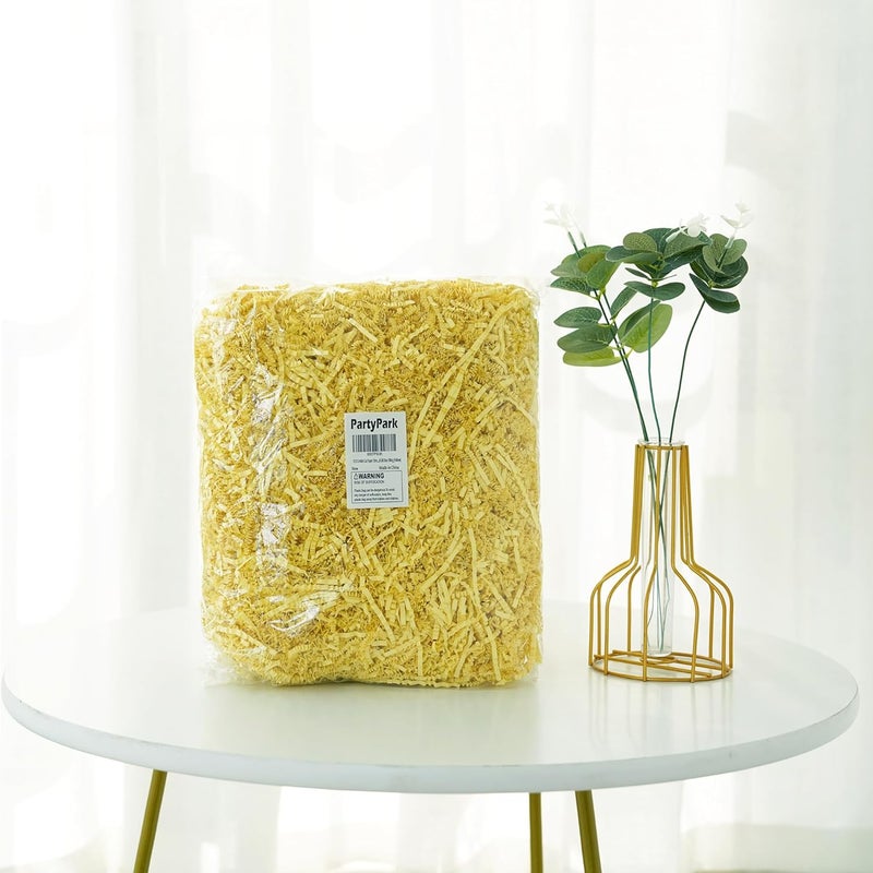 Bobobag - 1LB Crinkle Cut Paper Shred Filler Recyclable Gift Wrap Confetti Raffia Grass Shred Paper for Easter Baskets Filler Creative Eggs Decor(Yellow) - Image 5